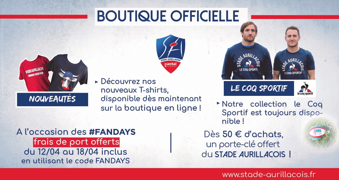 cODE PROMO Stade Aurillacois Cantal Auvergne